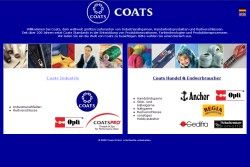 Bildschirmabgriff der Internetseite www.coats.de