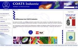 Bildschirmabgriff der Internetseite www.industrie.coats.de